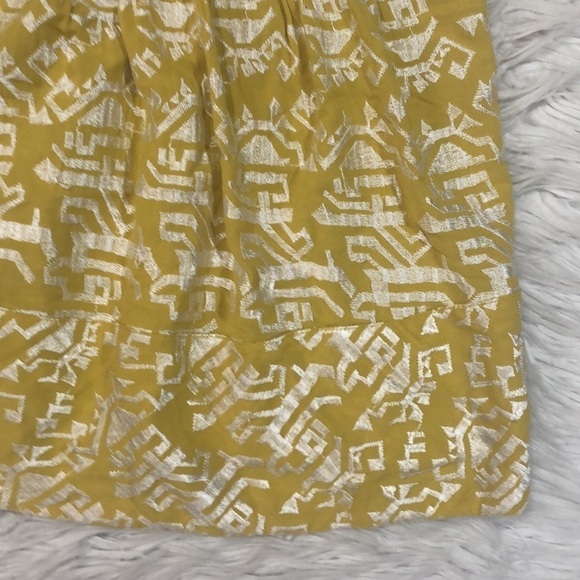 Anthropologie Yellow Asymmetrical Sleeveless Blouse - Picture 7 of 10